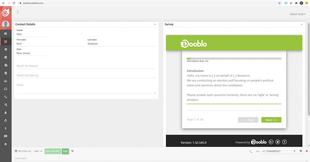Screenshot of the platform showing progress bar preview